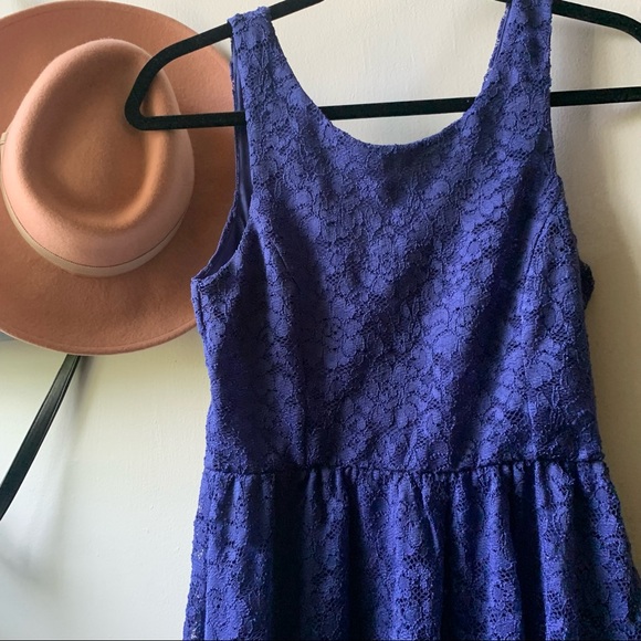 Lush | Blue Lace Dress - Picture 5 of 8